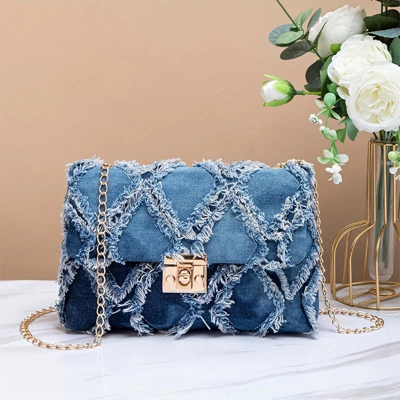 Bolsos cruzados con estilo para vaqueros, bolso de mano c...