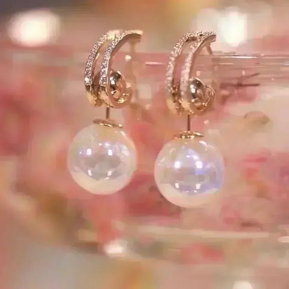 Nuevos pendientes cuadrados de circonita de cristal marró...