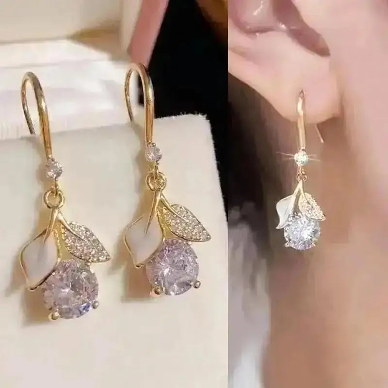 Pendientes de borla de perlas de moda coreana con aguja d...