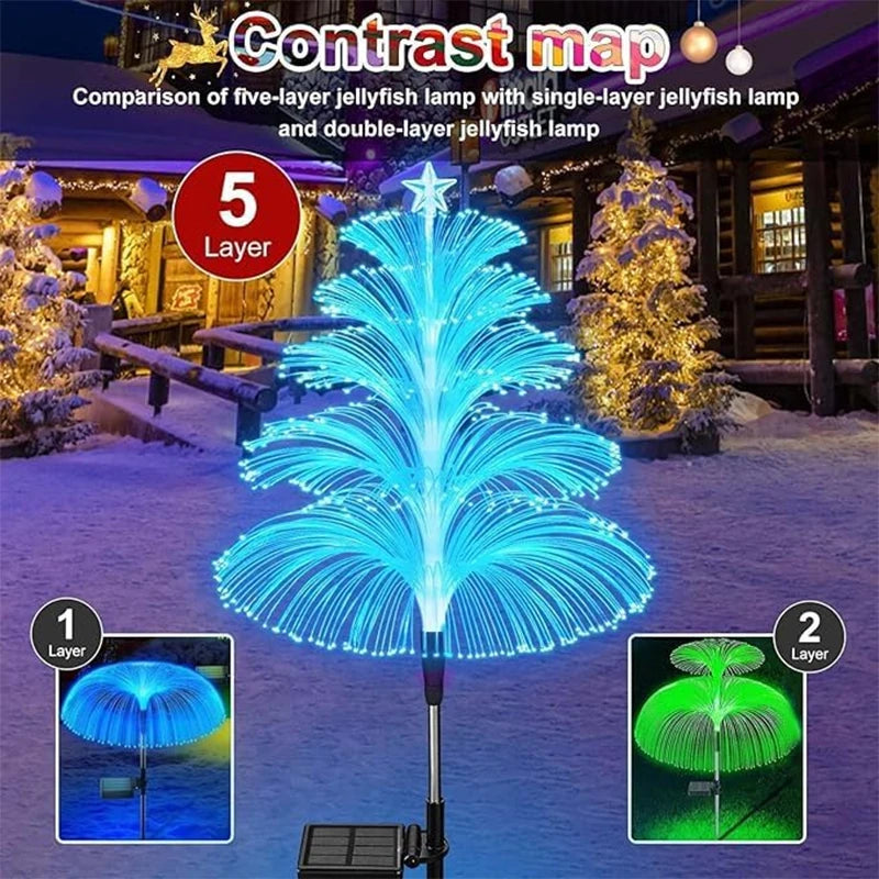 Luz Solar de jardín para exteriores, luces de medusas col...