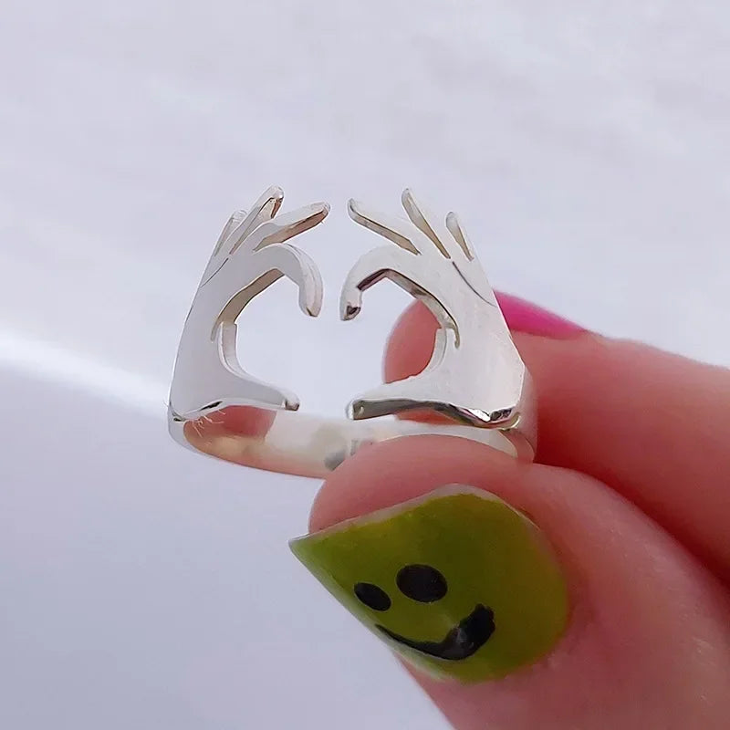 Anillo de Corazón Ajustable Europeo y Americano 2026, Reg...