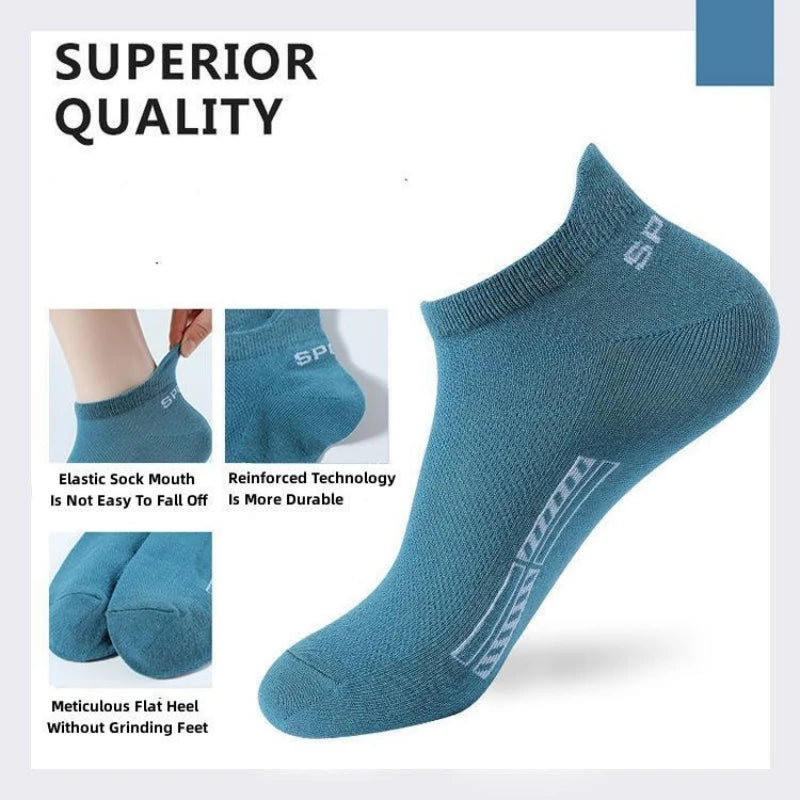 5 pares de calcetines tobilleros de alta calidad para hom...