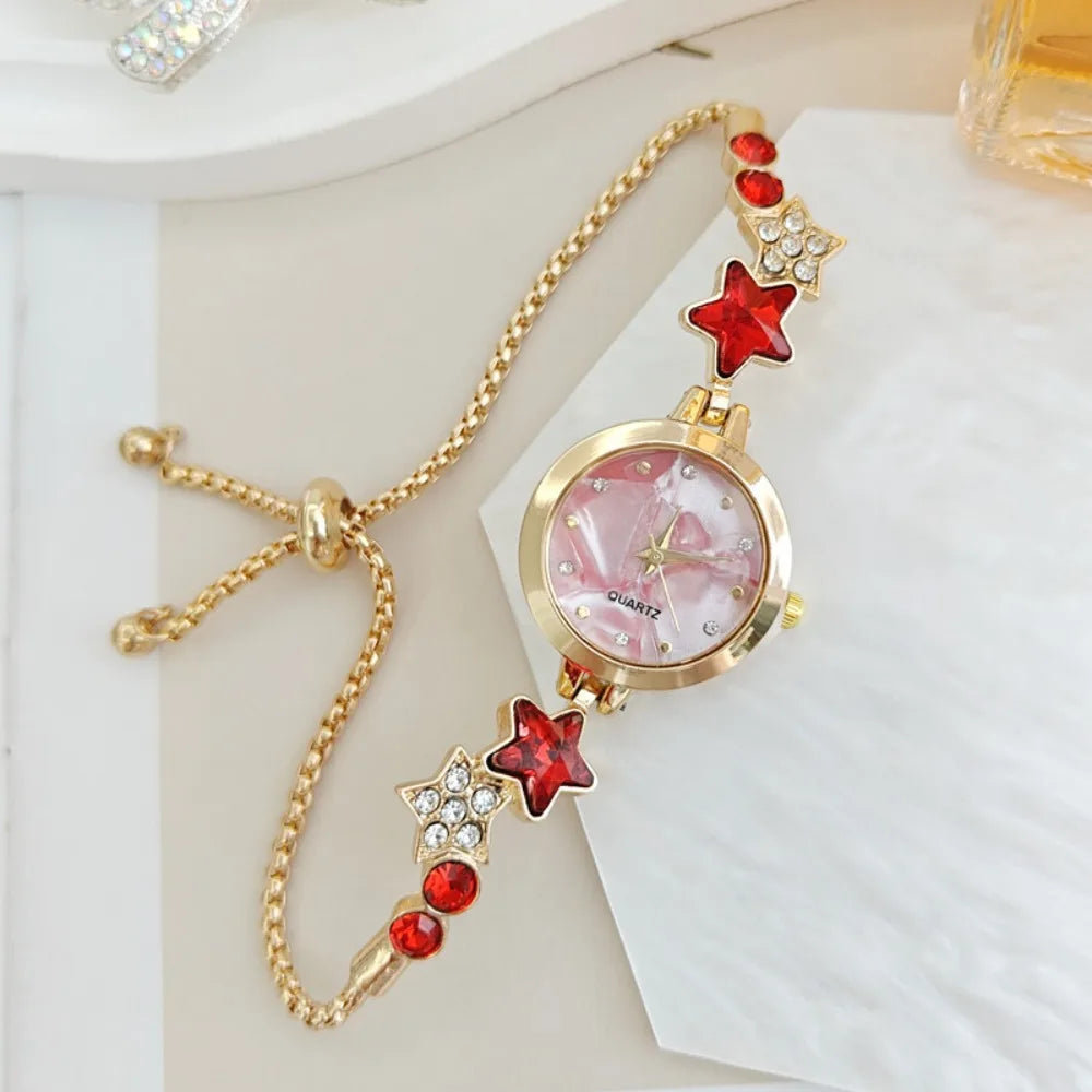 Elegante Reloj de Pulsera Ajustable con Pedrería, Reloj d...