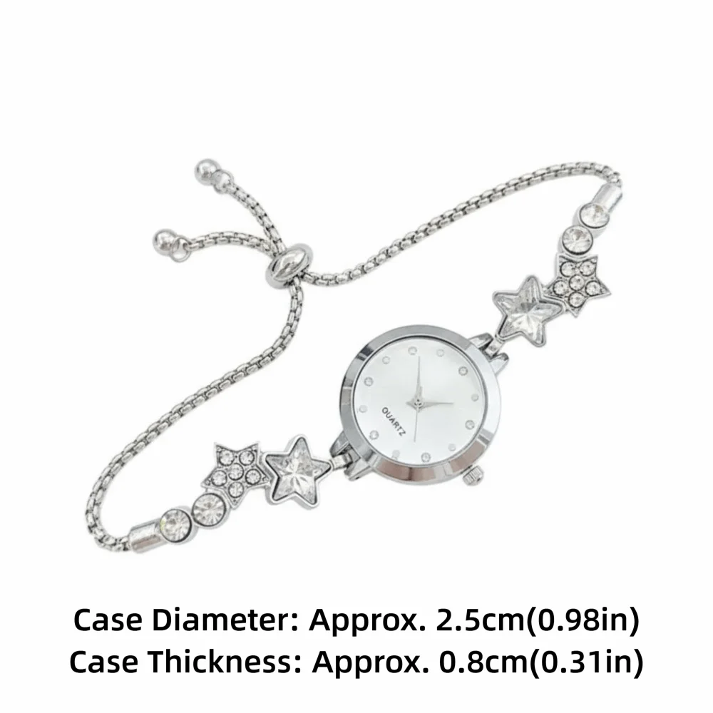 Elegante Reloj de Pulsera Ajustable con Pedrería, Reloj d...