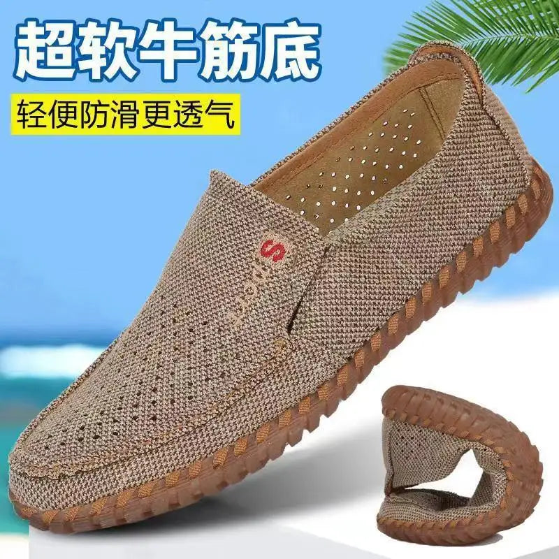 Zapatos de malla transpirables para hombre, zapatillas de...