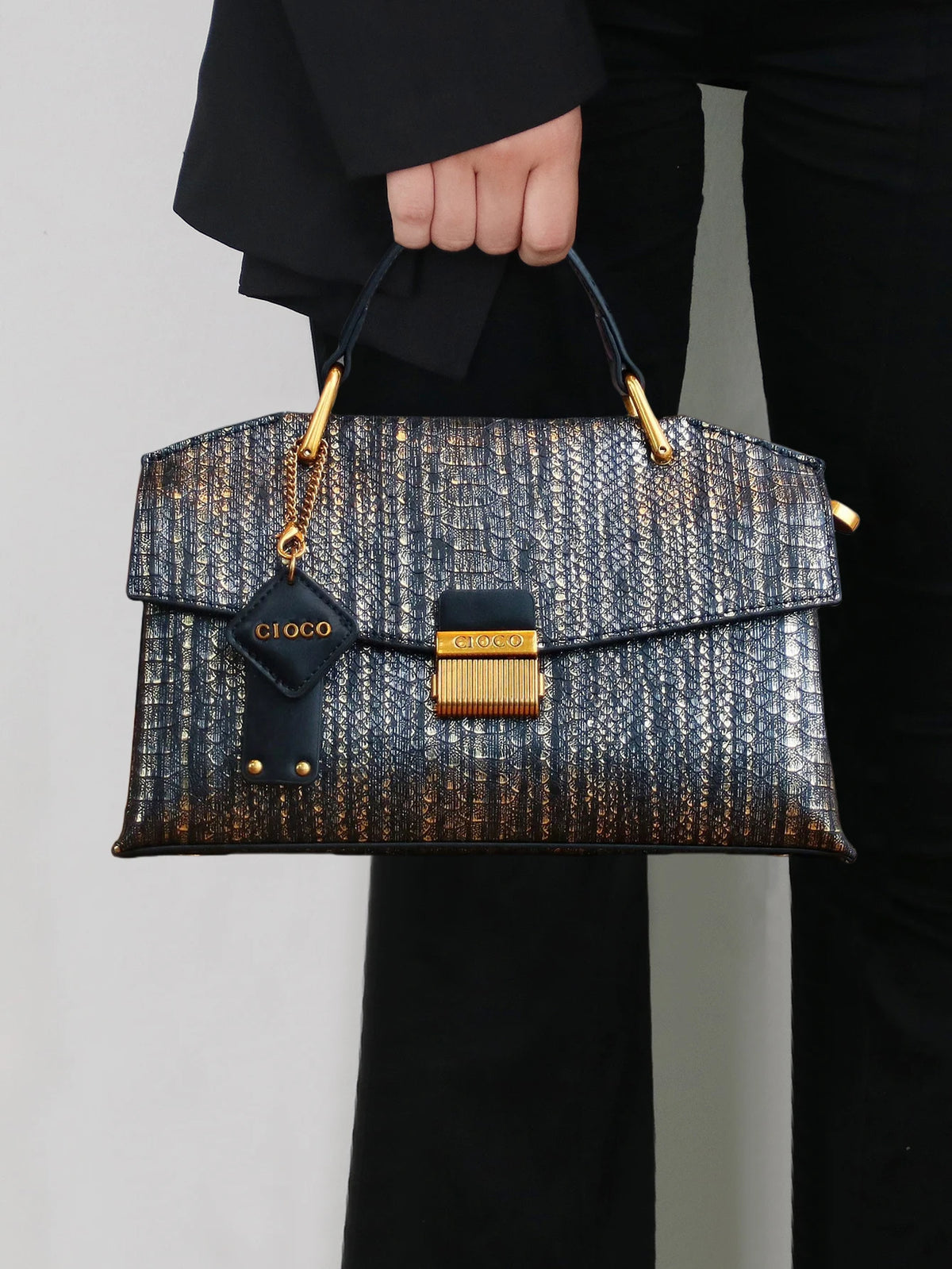 Bolso de Mano de Lujo de Alta Gama con Diseño de Serpient...