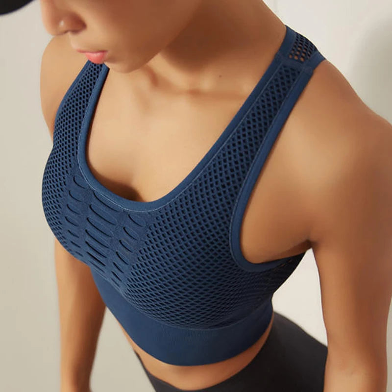 Top Deportivo Mujer Espalda Cruzada Secado Rápido Yoga Correr