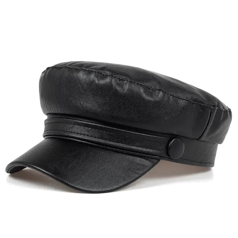 Gorra Cuero Sintético Hip Hop Casual Adulto Primavera Otoño - Corporación Turística