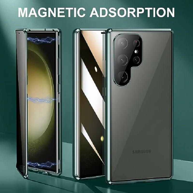 Magnetic double-sided metal privacy cover from Corporación Turística, showing closed design with secure magnet closure.