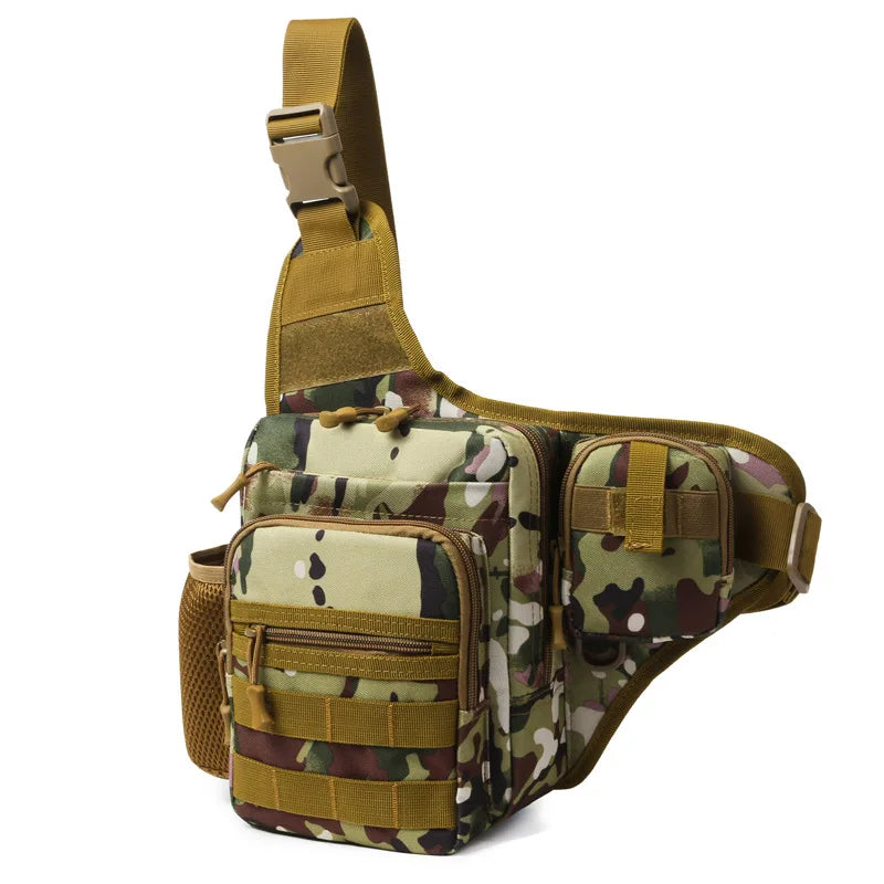 Riñonera táctica Molle para hombre, bolsa de pecho para a...