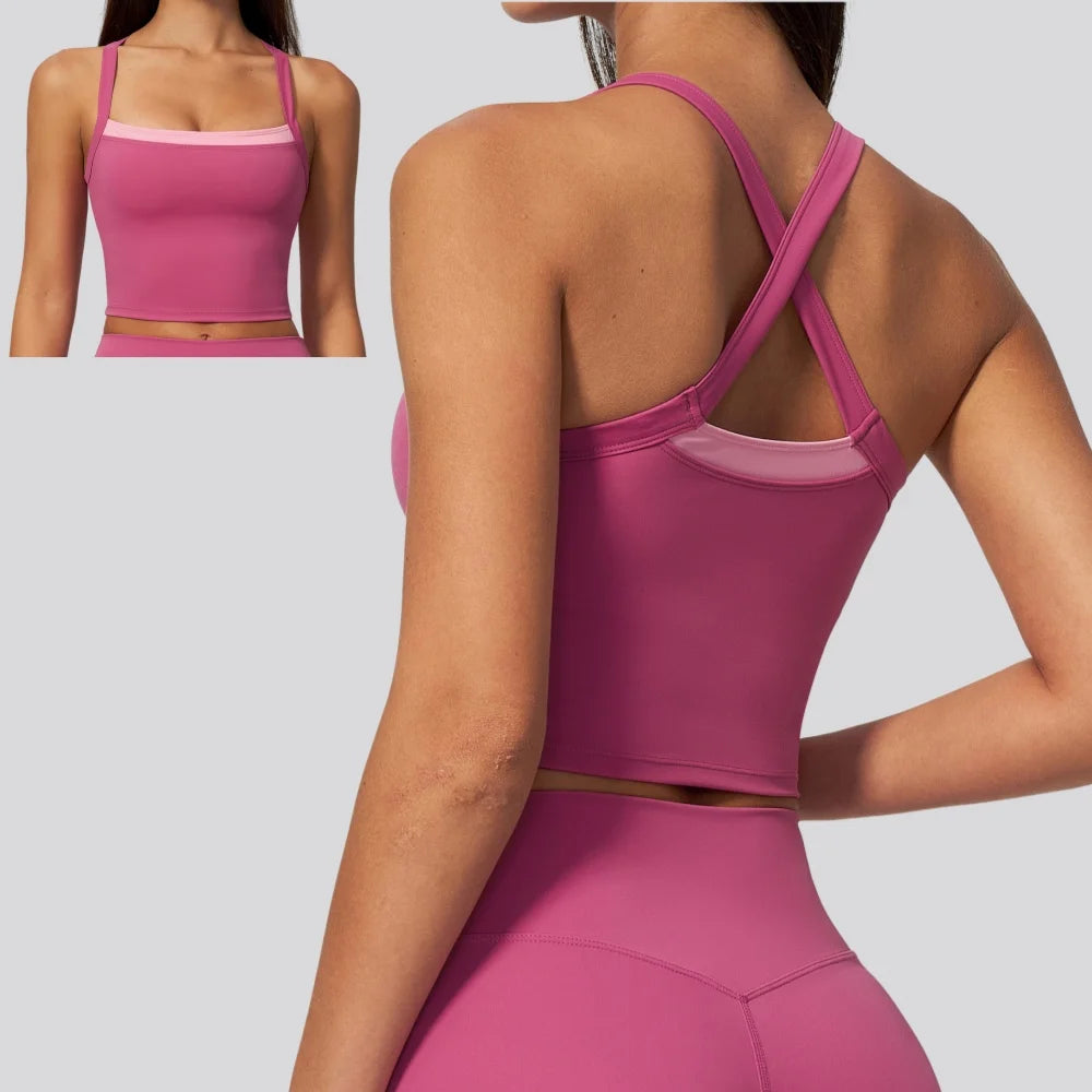 Sujetador Deportivo para Mujer, Diseño de Dos Piezas, par...