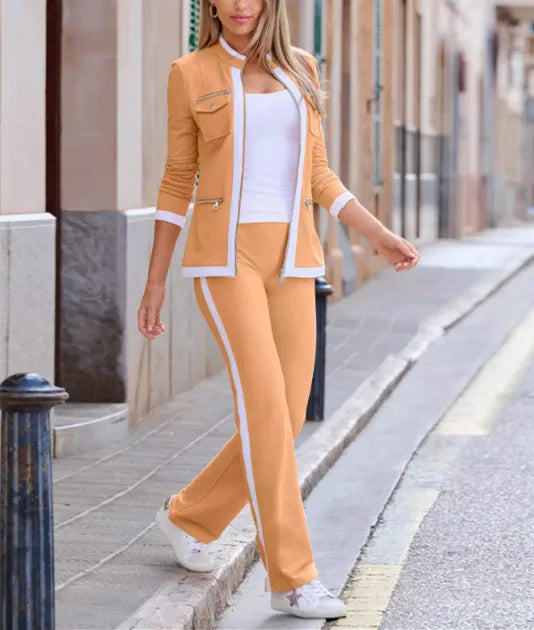 Conjunto de Dos Piezas Casual para Mujer, Otoño-Invierno ...