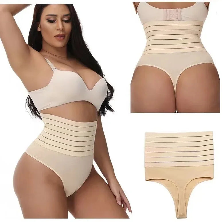 High-waisted shaping panties for women, two-piece set by Corporación Turística, featuring smooth, body-contouring fabric.