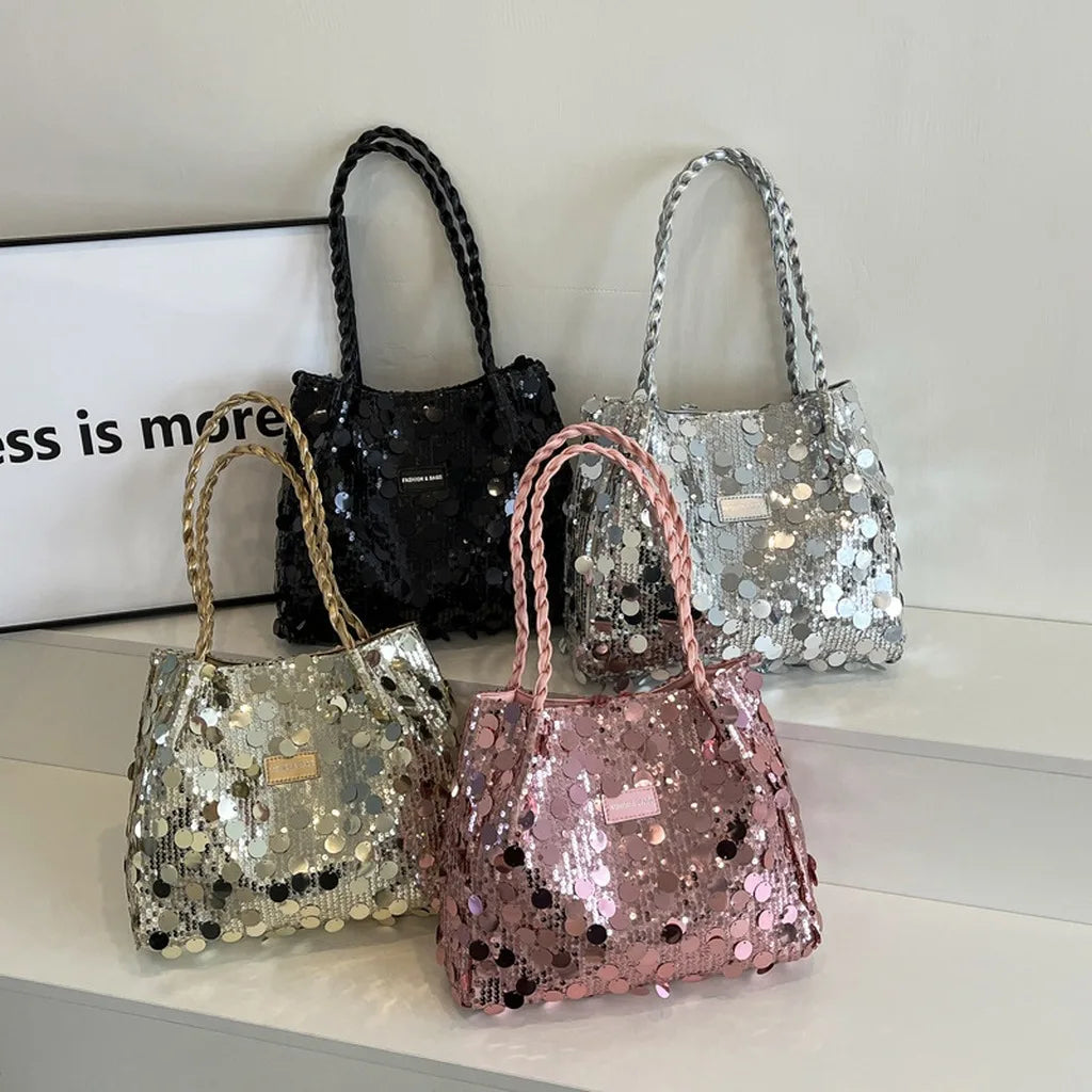 Nuevo Bolso Tote Brillante con Lentejuelas para Mujer, Bo...