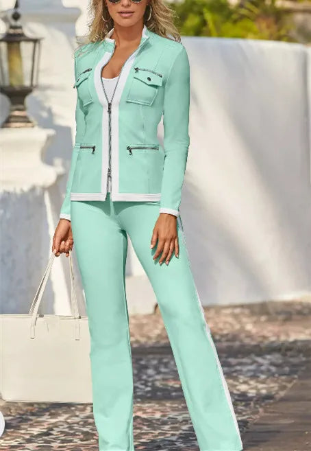 Conjunto de Dos Piezas Casual para Mujer, Otoño-Invierno ...