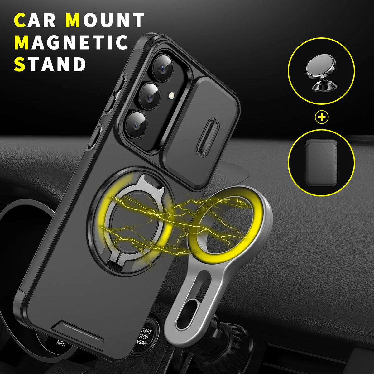 Samsung Galaxy A funda with sliding lid and stand by Corporación Turística, featuring a sleek protective design and functional stand.