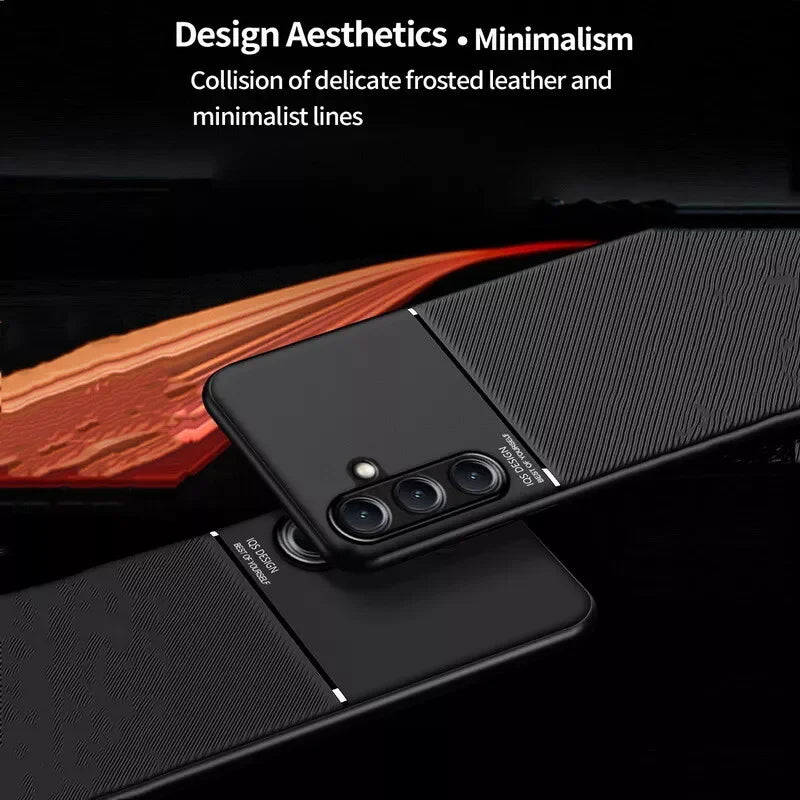 Lightweight magnetic leather phone case for Samsung Galaxy, slim design, by Corporación Turística.