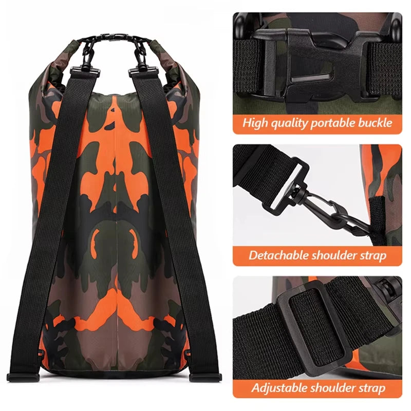 Paquete de natación de PVC, mochila seca para mujeres y h...