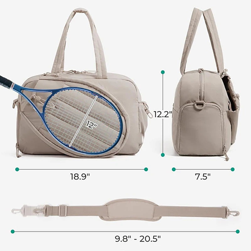 Bolsa para raquetas de tenis, bolsa de gimnasio para muje...