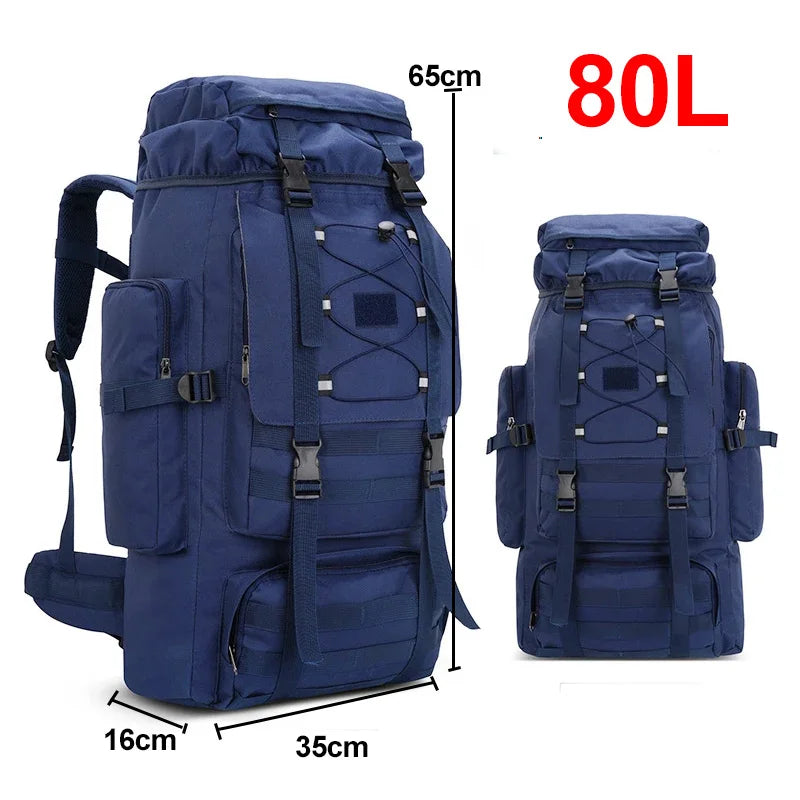 Mochila de Senderismo y Camping de 130L 80L, Bolsa de Via...