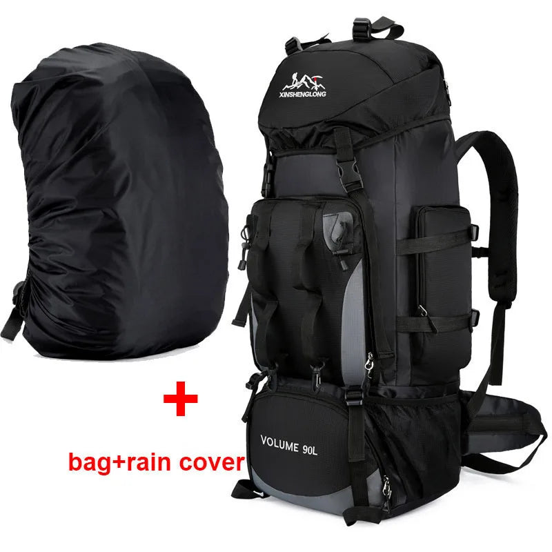 Mochila impermeable de 90L para senderismo y acampada, bo...