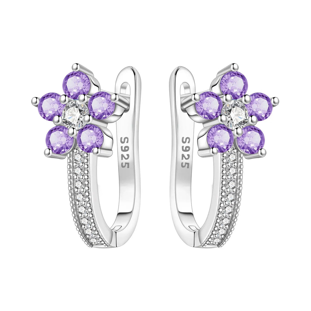 Orstarry Original Plata de Ley 925 pendientes de flor de ...