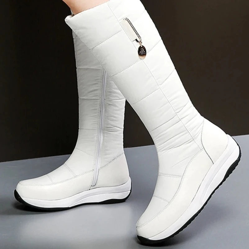 2025 botas de nieve para mujer impermeables de felpa de c...