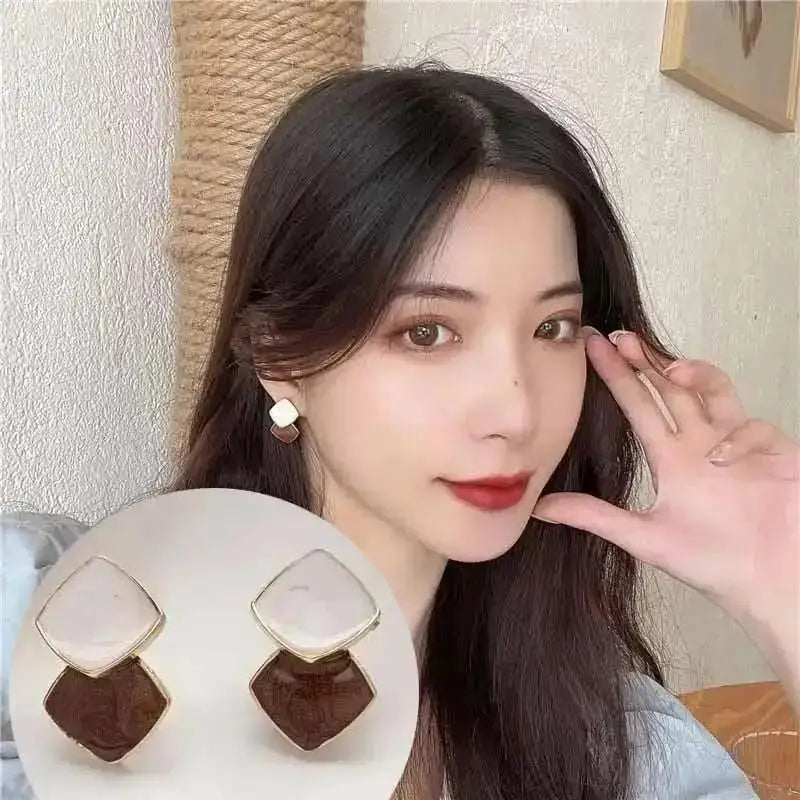 Pendientes de gota de corazón de cristal púrpura para muj...