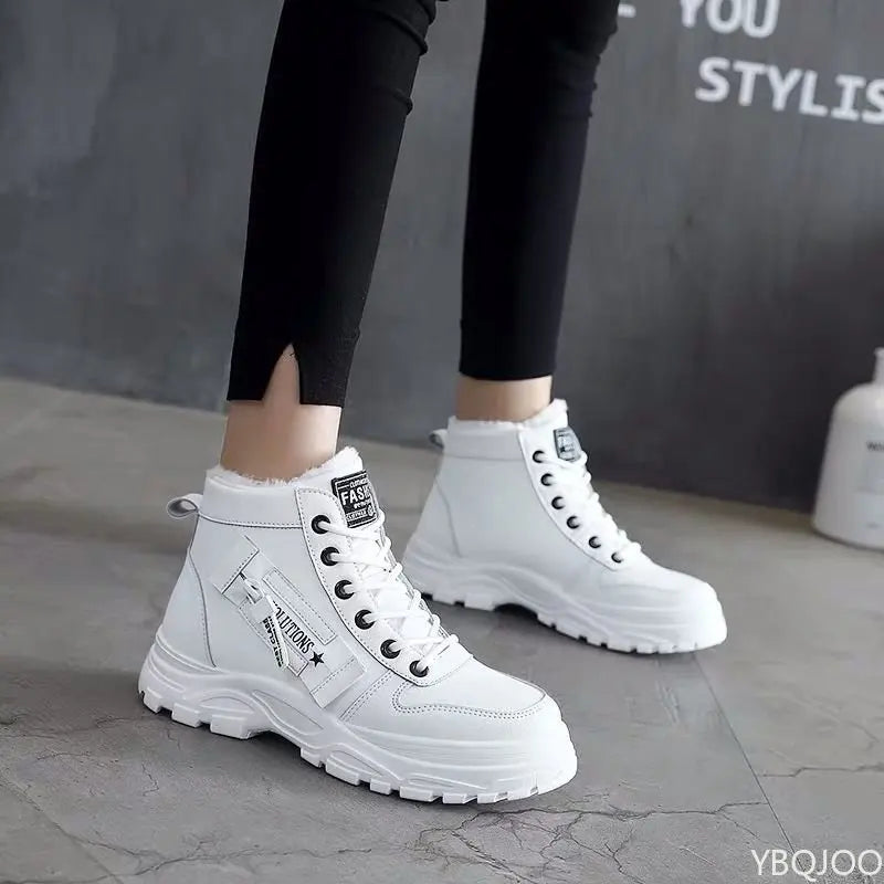 Zapatos de invierno para mujer, zapatillas con cordones, ...