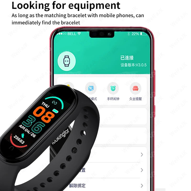 Reloj inteligente M6 para hombre y mujer, pulsera deporti...