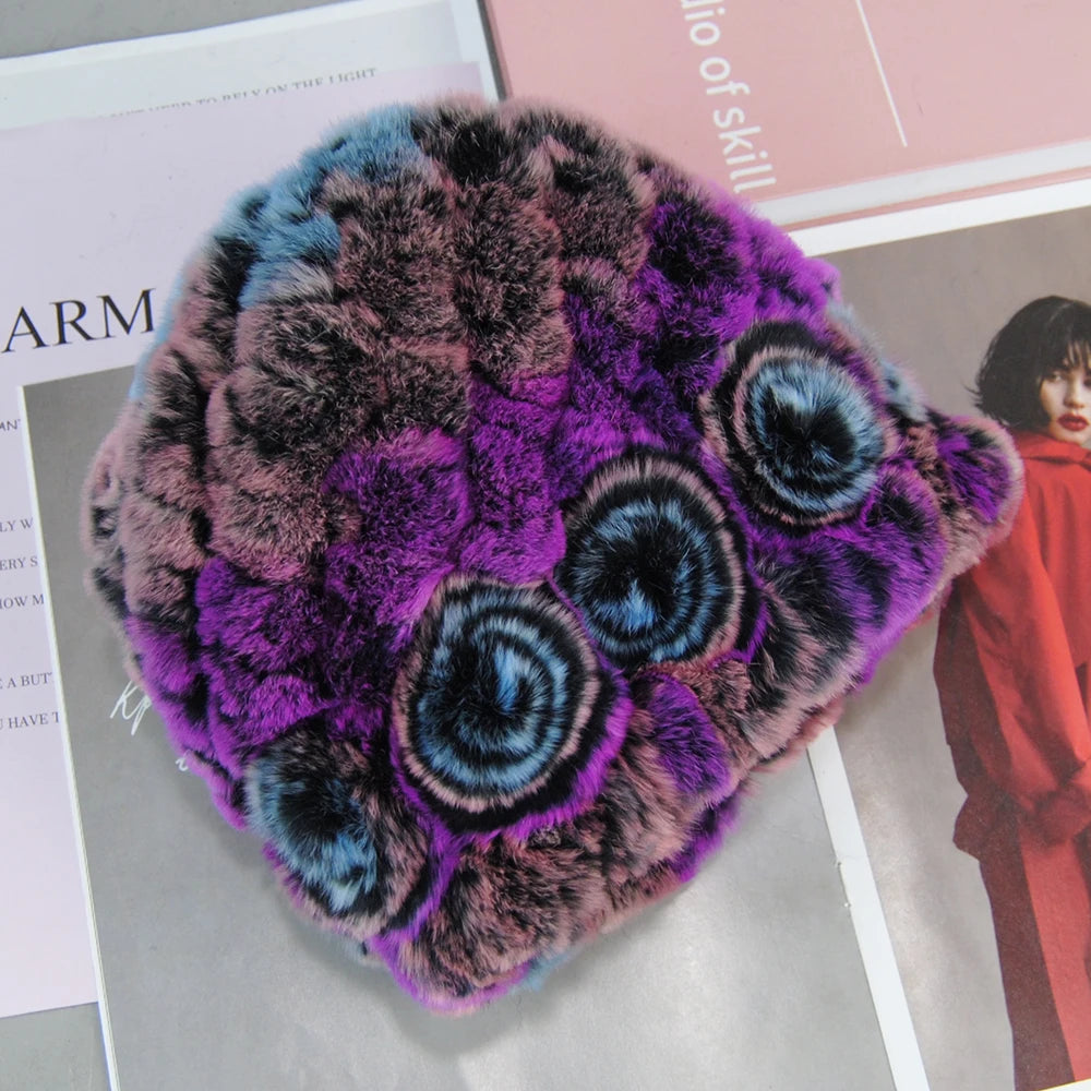 Authentic leather hats and matching scarves from Nueva moda by Corporación Turística, displayed on a neutral background.