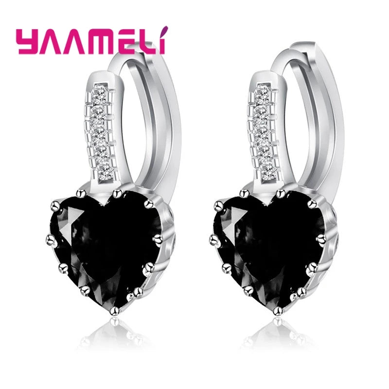 YAAMELI-pendientes de aro de circonita cúbica para mujer,...
