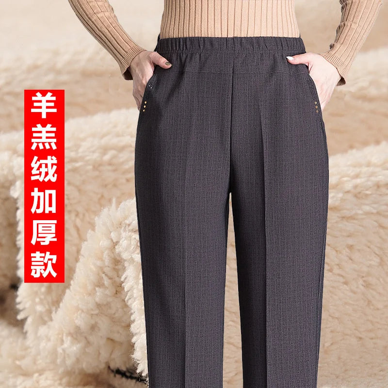Pantalones Mujer Cintura Alta Elásticos OKXGNZ Otoño Invierno XL-9XL