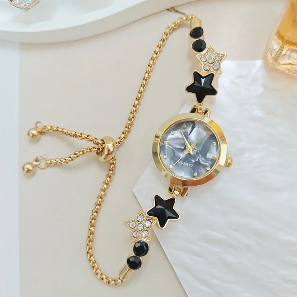 Elegante Reloj de Pulsera Ajustable con Pedrería, Reloj d...