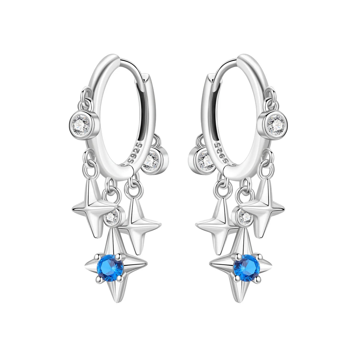 Pendientes Orstarry de Plata de Ley 925 con estrellas bri...