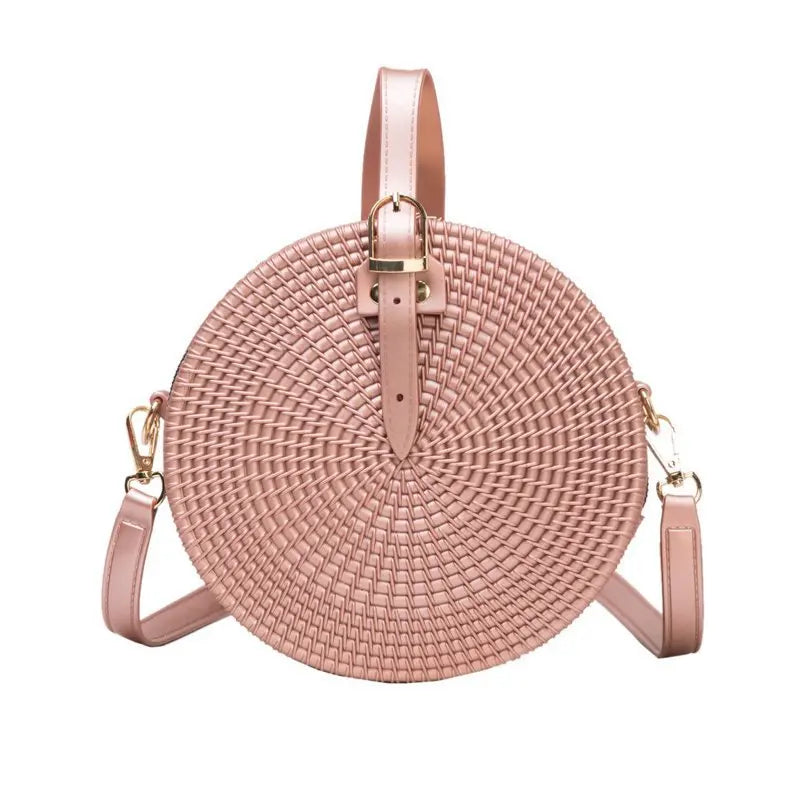 Bolsos de hombro redondos esmerilados para Mujer, Bolso d...