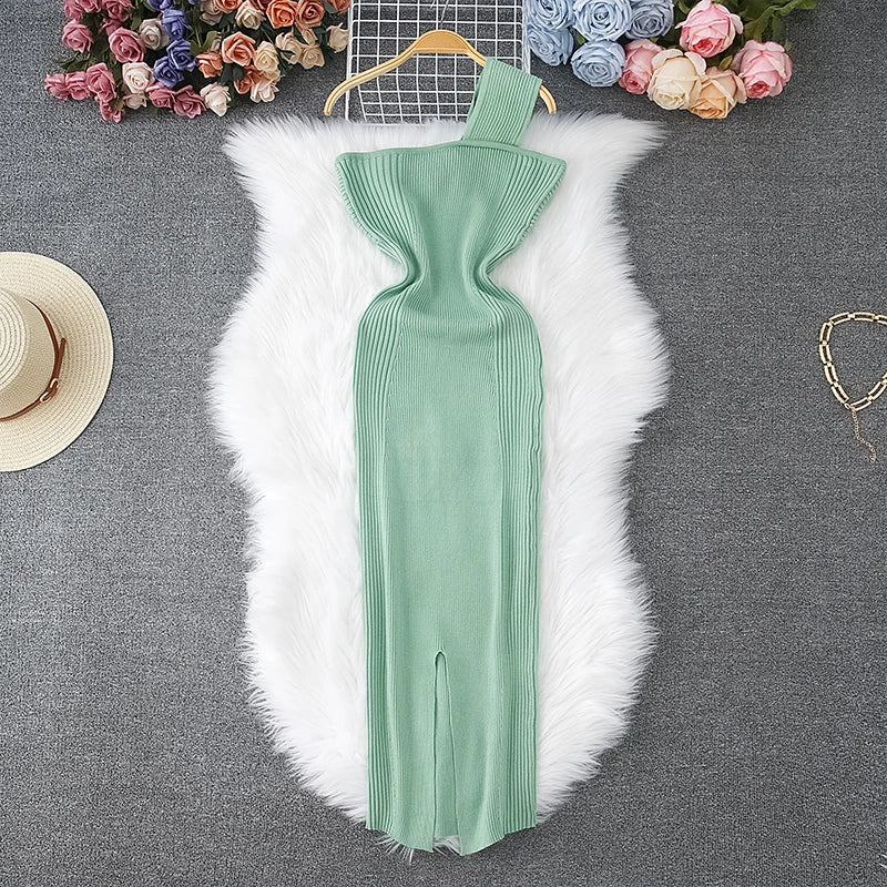 YuooMuoo marca de moda de un solo hombro vestido de fiest...
