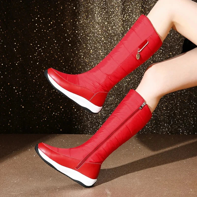 2025 botas de nieve para mujer impermeables de felpa de c...