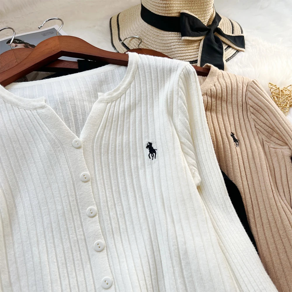 YuooMuoo Cárdigans de Moda Coreana con Bordado, Novedad O...