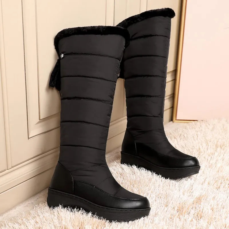 Zapatos de invierno impermeables para mujer, botas de nie...