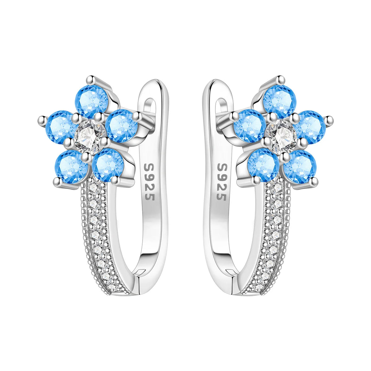 Orstarry Original Plata de Ley 925 pendientes de flor de ...