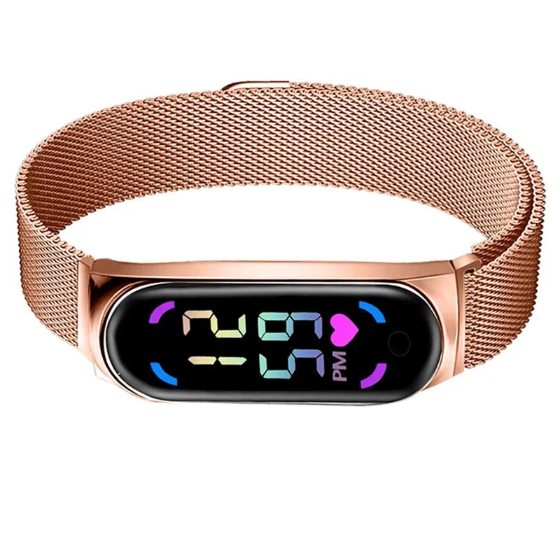 Reloj LED para mujer, correa de reloj magnética, reloj fe...