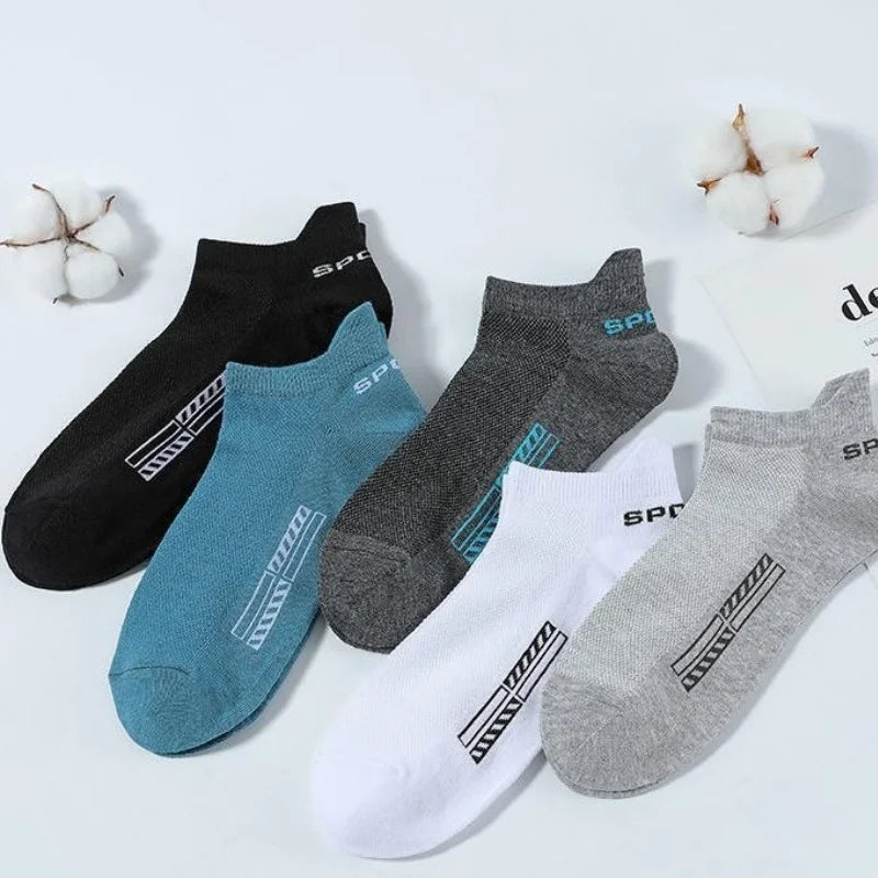 5 pares de calcetines tobilleros de alta calidad para hom...