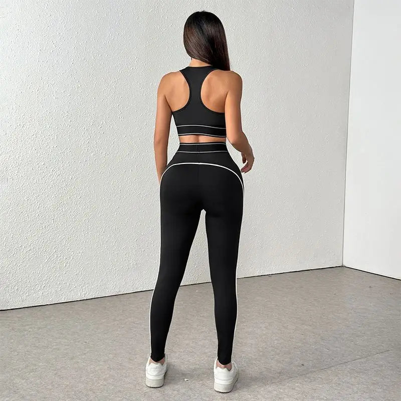Conjunto de Yoga de 2 Piezas para Mujer, Estilo Europeo A...