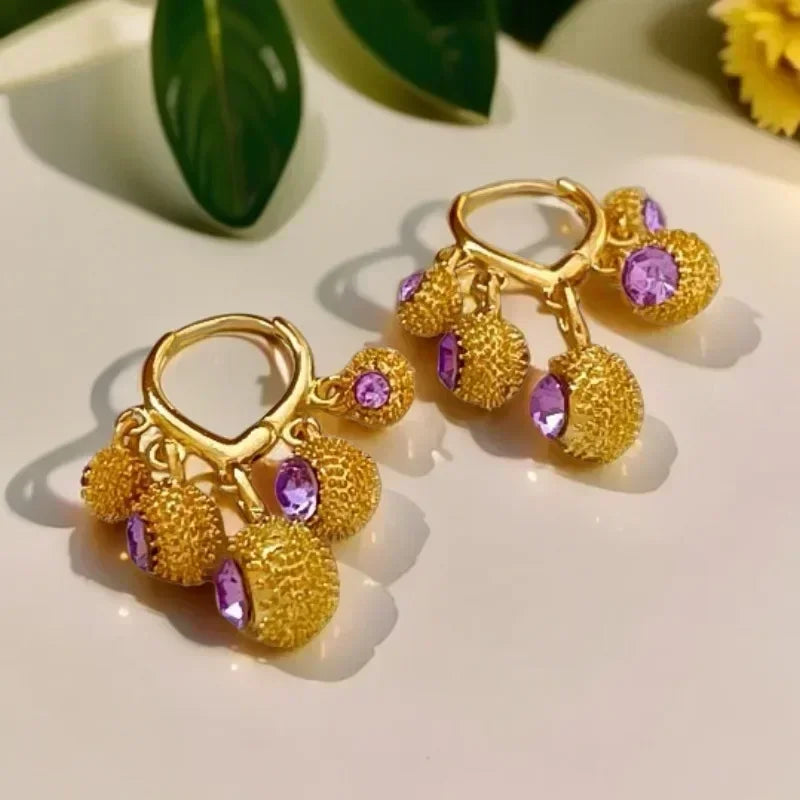 Nuevos exquisitos pendientes colgantes de cristal de circ...