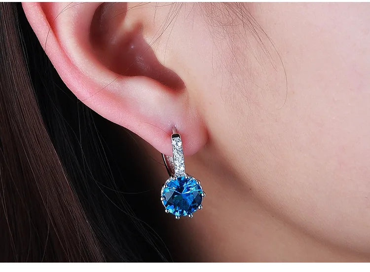 YAAMELI-pendientes de aro de circonita cúbica para mujer,...