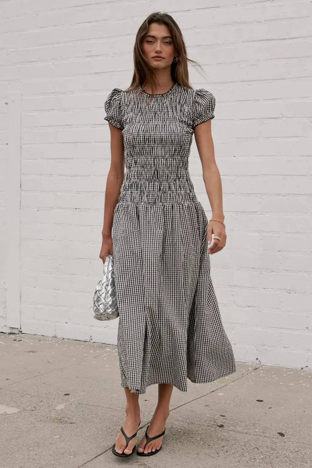Vestido Smocked para Mujer, Elegante, con Estampado de Cu...