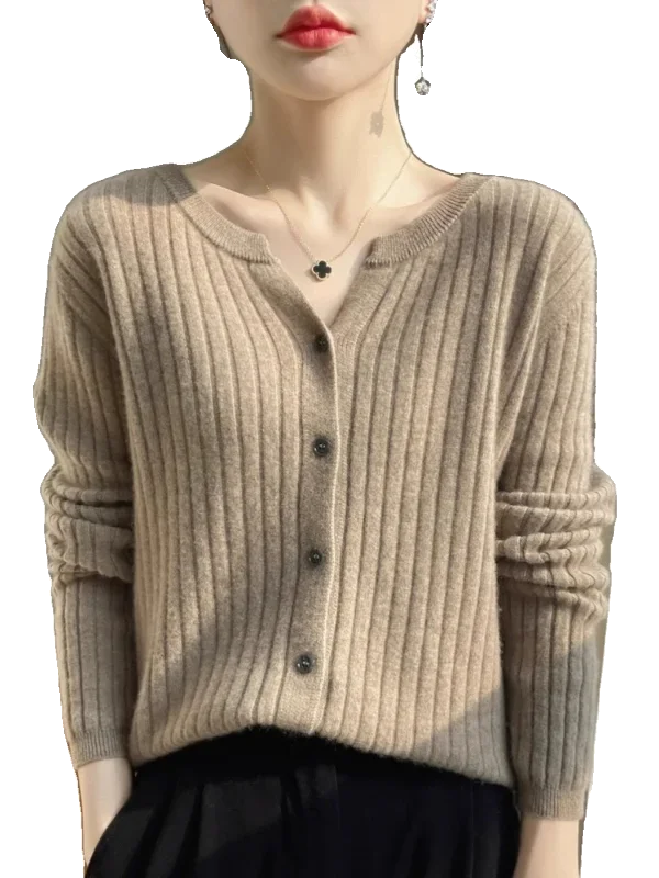 Cárdigan de Punto Suave para Mujer - Estilo Coreano Cálido