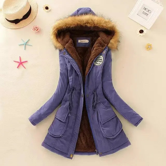 Chaqueta de algodón para mujer, Abrigo ajustado informal ...
