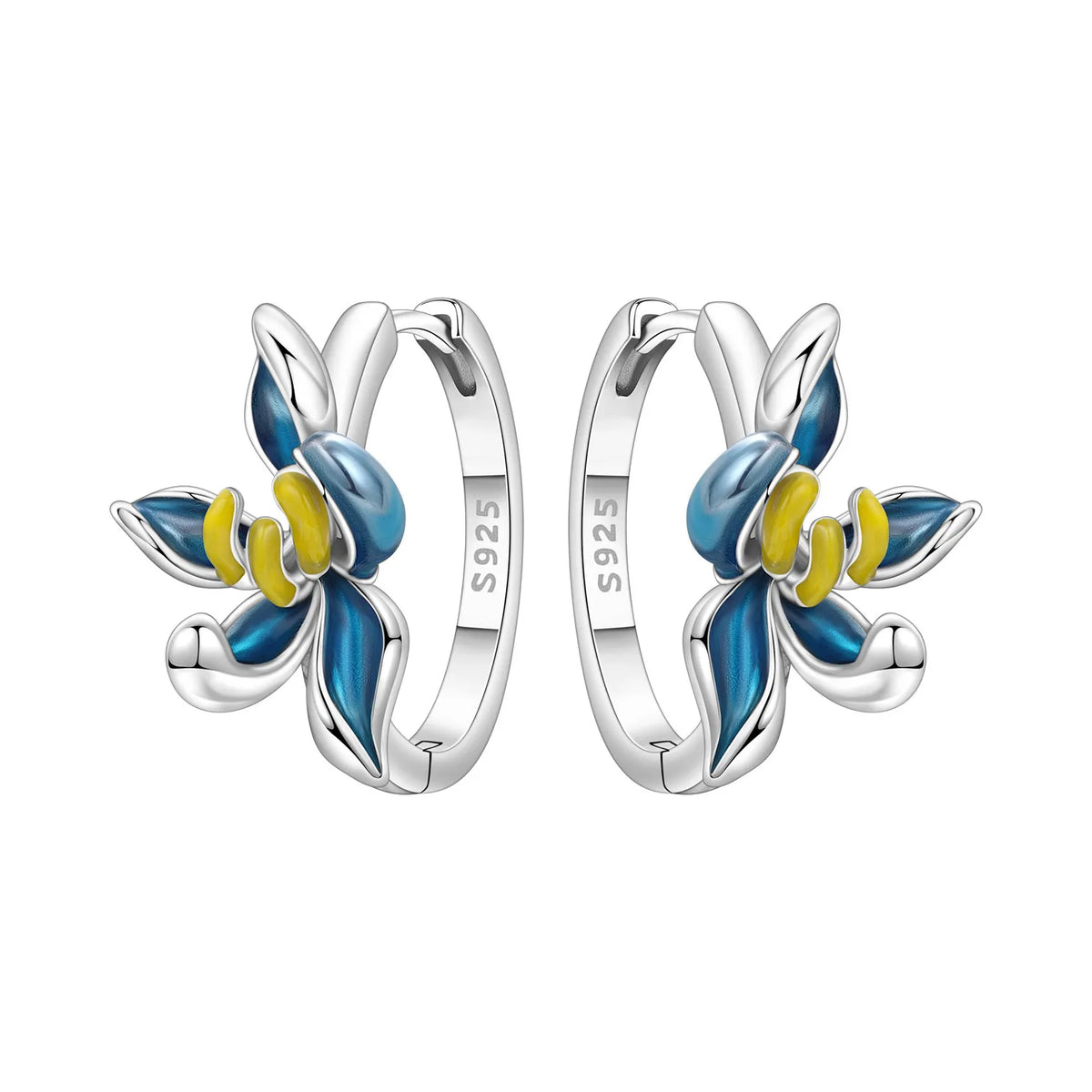 Orstarry Original Plata de Ley 925 pendientes de flor de ...